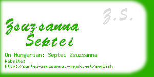 zsuzsanna septei business card
